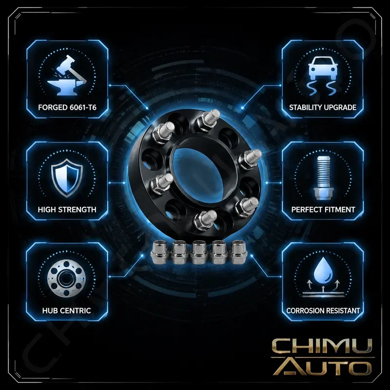 【CHIMU AUTO】 For Toyota Prado FJ Cruiser Fortuner Hilux 4Runner Forged Wheel Spacer 6x139.7 106.1mm Hubcentric