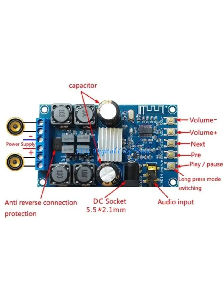 

U75B XY-502B Bluetooth-совместимая мини-цифровая плата усилителя усилителей