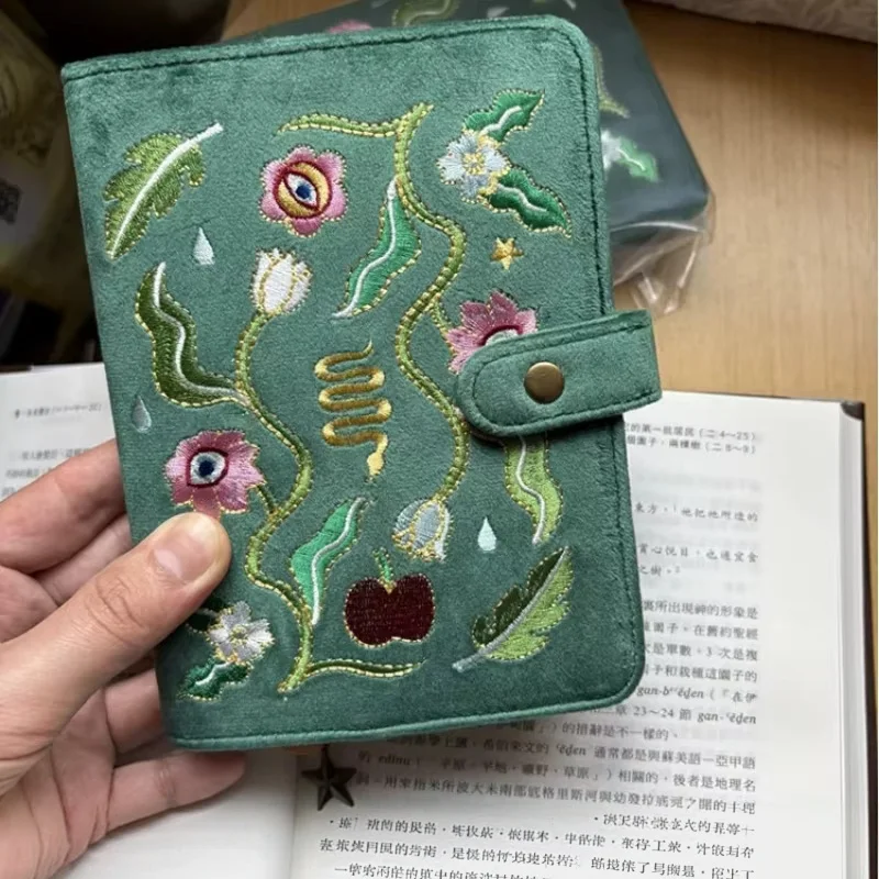 New In Stock Kinbor Embroidered Fabric Hand Book A6 Notebook Floral Pattern Journal Diary Planner For Office Stationery Use