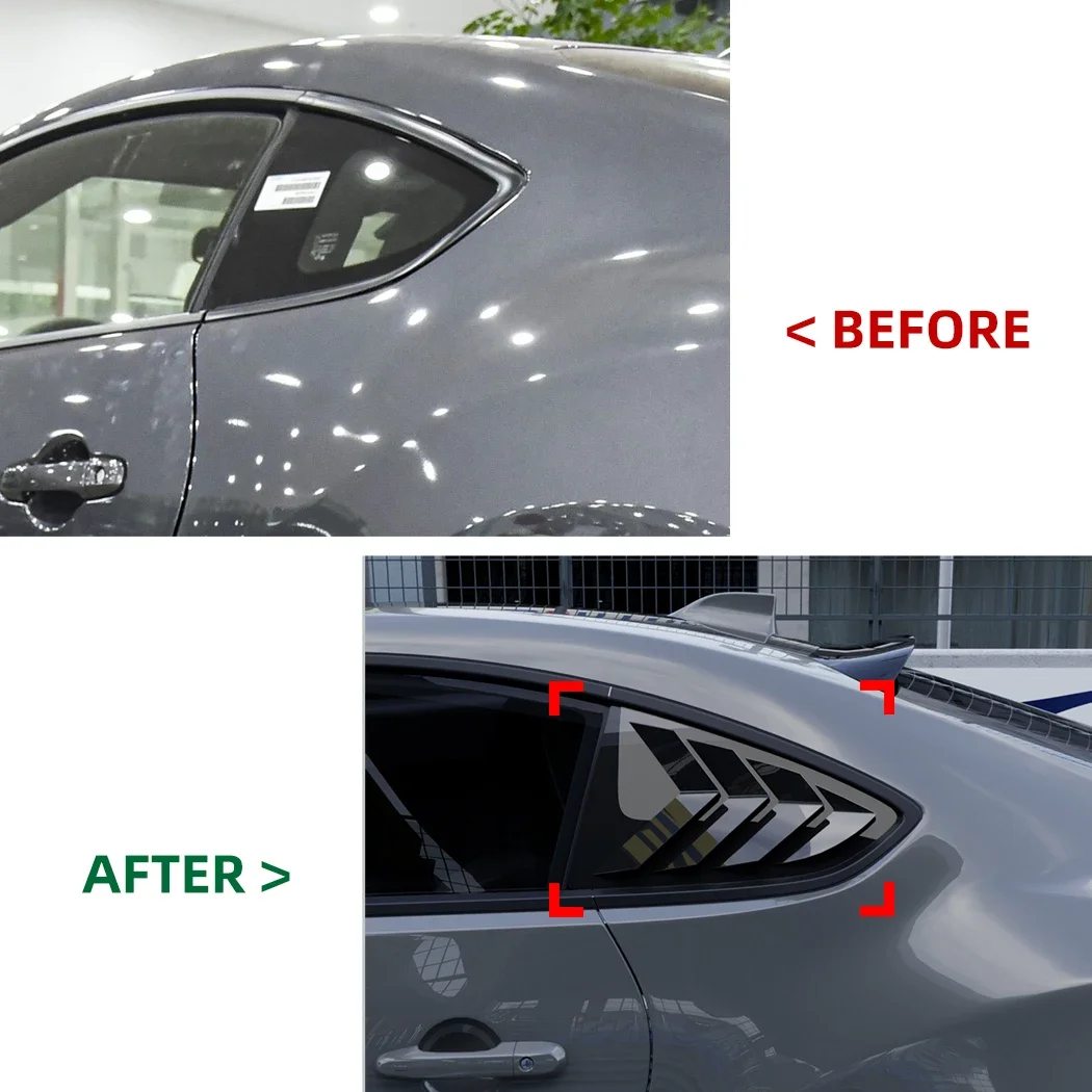 For Toyota GR86 2022+ Car Side Rear Window Louver Paste Type Is Suitable Body Kit Guard Protector Cover External Decoration