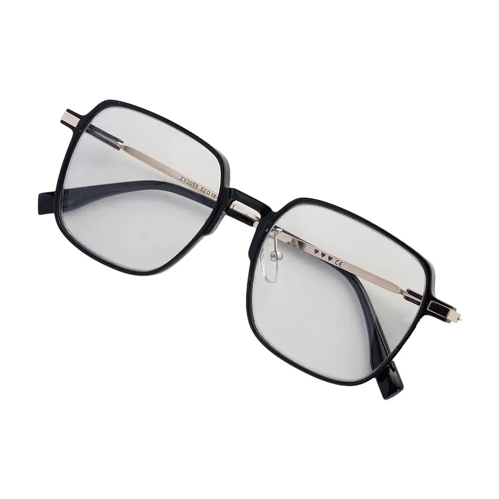 Meekleurende Glas Groot Frame Kleurverandering Bril Voor Vrouwen Licht Gevoel Kleurverandering Zonnebril Brilmontuur Met Geen Graden X4I0