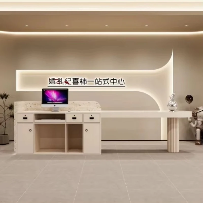 D12- water bar beauty salon checkout page tea table integrated hotel company tea room island desk front desk reception desk