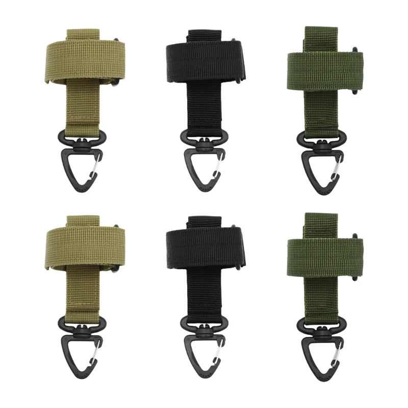 

A1A2 Adjustable Gloves Straps Nylons Webbing Carabiner Militaries Supply Gloves Hook