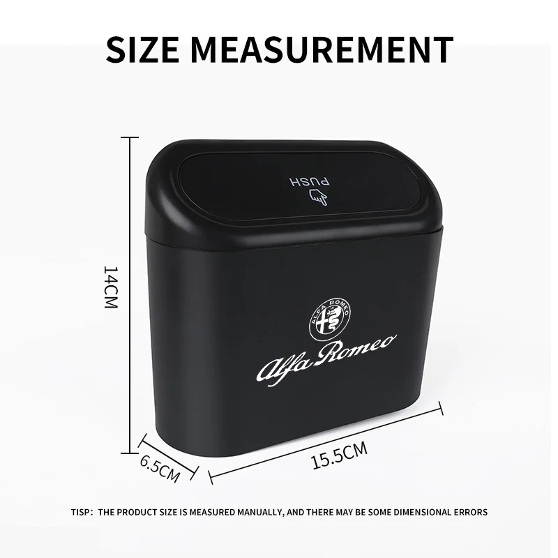 Hanging Car Trash Can Vehicle Garbage Dust Case Storage Box For Alfa Romeo Giulia Stelvio Giulietta 156 159 147 Mito Tonale