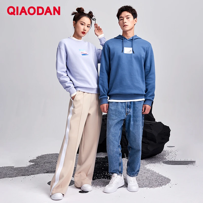 

QIAODAN Sweatshirts for Men 2023 Fashion Letter Print Casual Gym Sports Tops Running Jogging Male Clothing XWD33212354A