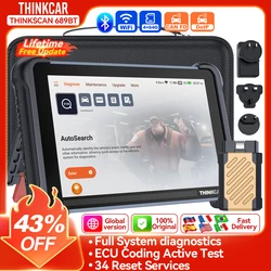 THINKCAR THINKSCAN 689BT CANFD DOIP OBD2 Diagnostic Tool 34 Reset Car Scanner Full System ECU Coding Bi-Directional Control Scan
