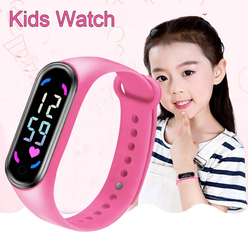 Digital Sports Watch For Boys Girls Led Digital Kids Watches Children's Waterproof Silicone Watch Unisex WristWatch reloj nino