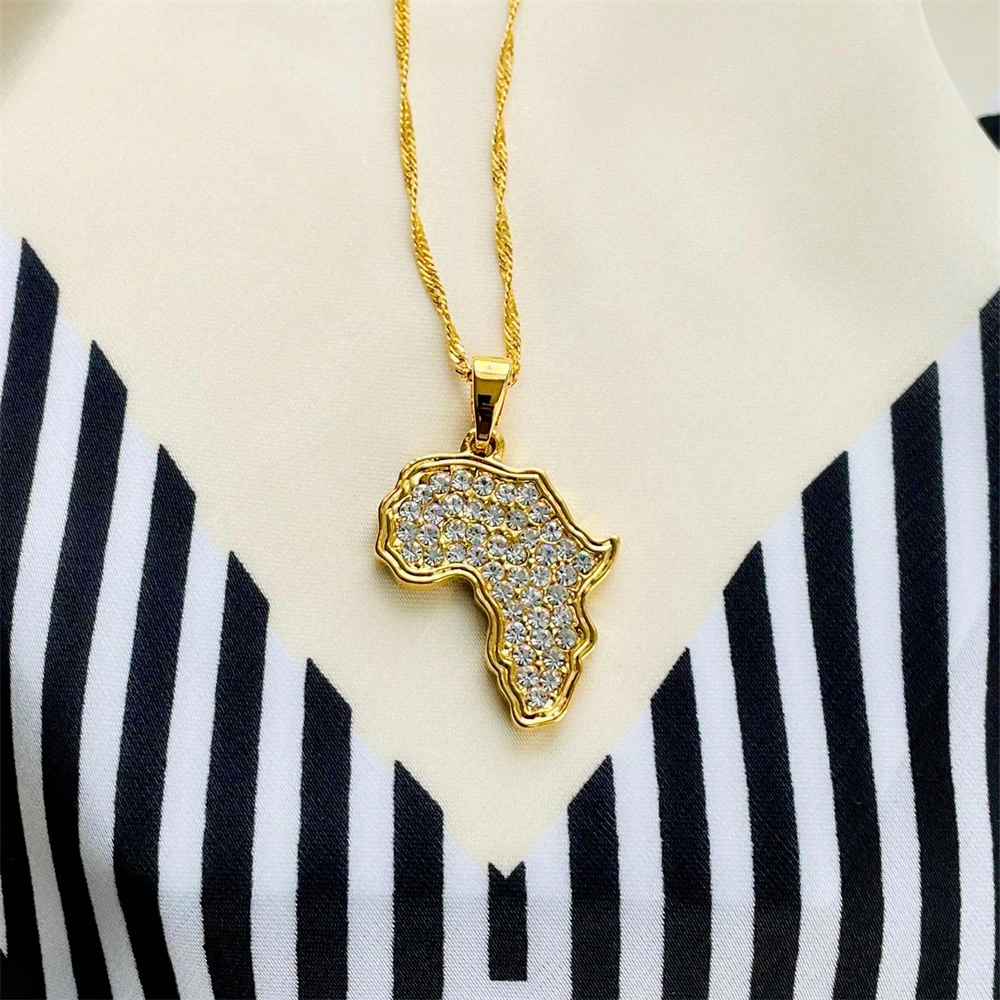 Countries Map Flags Necklace Rhinestone Africa Map Dominican Ghana Pendant Necklace Liberia Honduras Nigeria Eritrea Choker