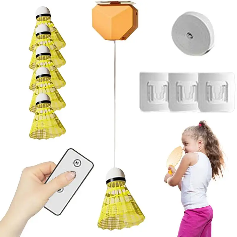 

Rebound Badminton Remote Control Badminton Training Kit Elastic Badminton Trainer Set Single-Player Rebound Trainer With 6 Balls