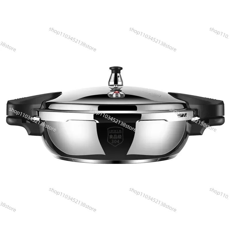 

Stainless Steel Pressure Cooker Mini 1.8L Pressure Pot Outdoor Quick Cooking Pot for Induction Ceramic Stove Gas Heating