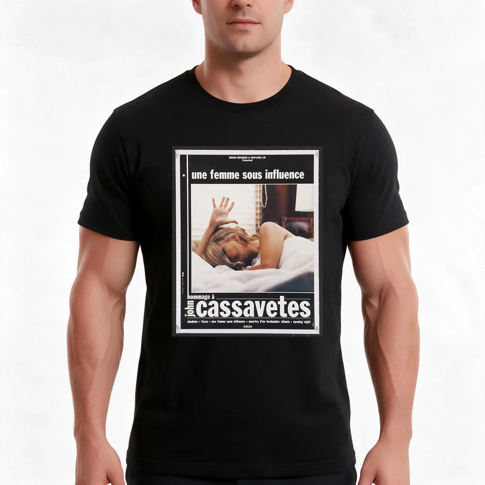 A Woman Under The Influence John Cassavetes Poster T-Shirt Summer Casual Cotton Tee Oversized Streetwear Tops 100% Cotton