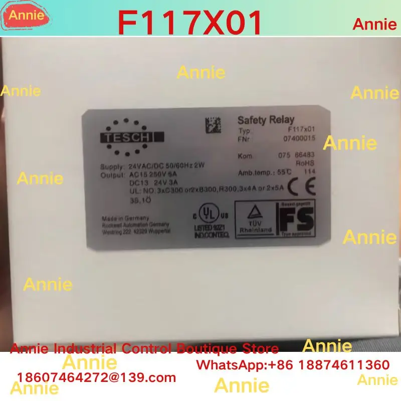 brand-new   Safety relay phase sequence relay F117X01