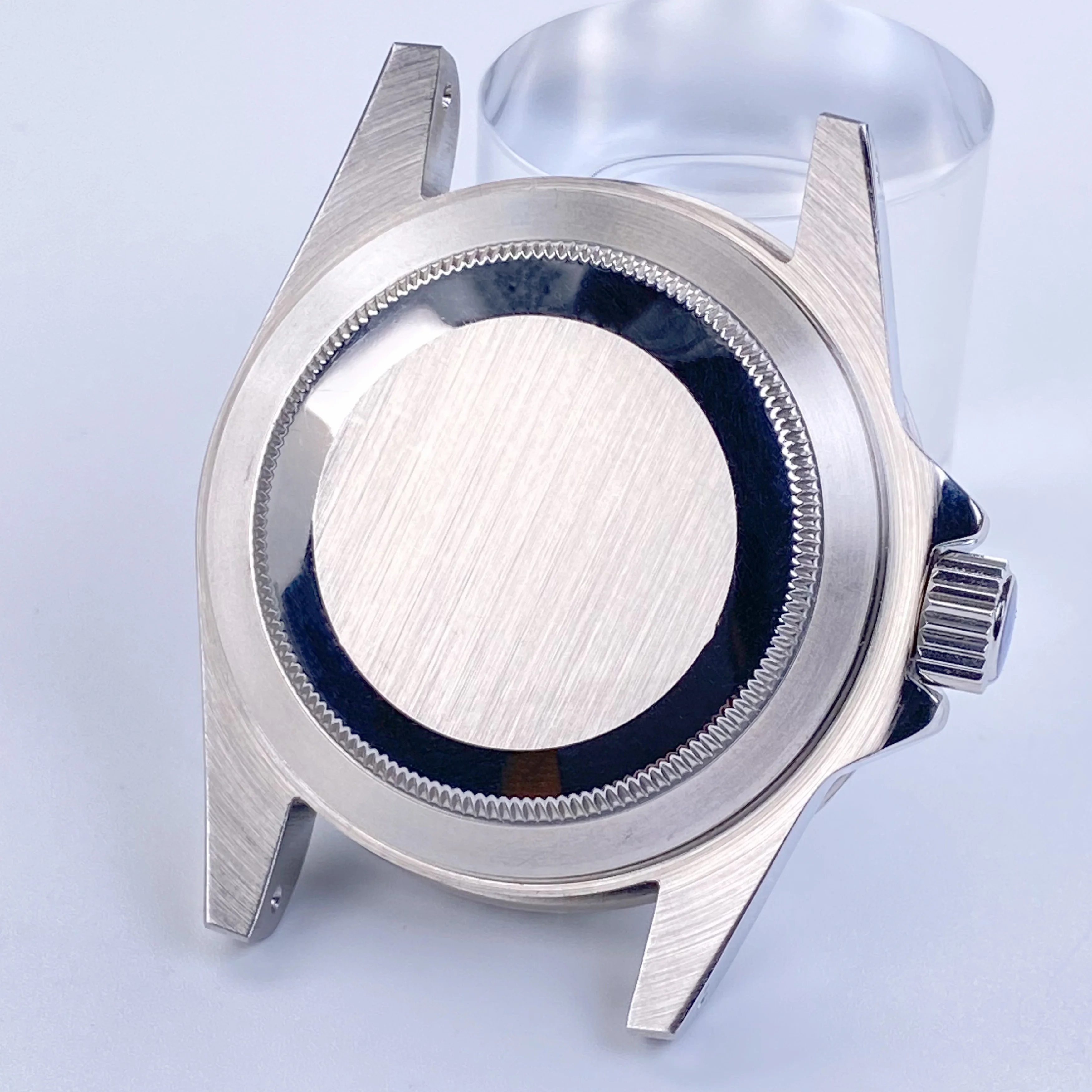 Винтажный корпус NH35, 39,5 мм, серебристый, нержавеющая сталь, сапфировое стекло, 120 кликов, безель, подходит для NH35, NH34, NH36, механизм 28,5 мм, циферблат даты