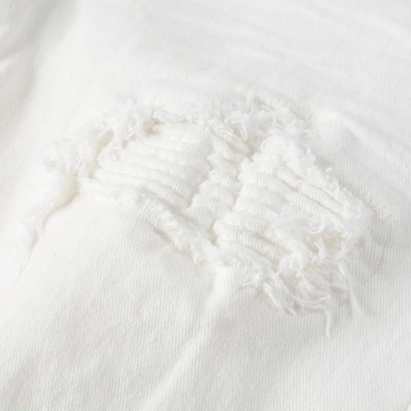 Y2kFashion جديد الرجال الجينز مثقب التصحيح غسلها الحنين تمتد التخسيس الجينز الأبيض شارع العليا الهيب هوب العلامة التجارية السراويل