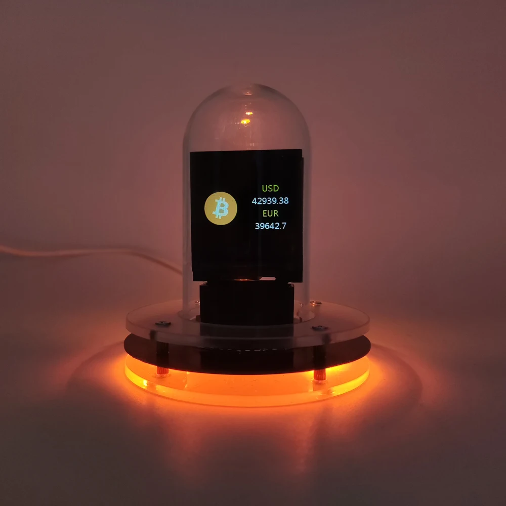 Bitcoin Price Tracker. Nixie Tube Alarm Clock with Colorful RGB Lights and WIFI Weather Station.DIY Album and GIF Animations