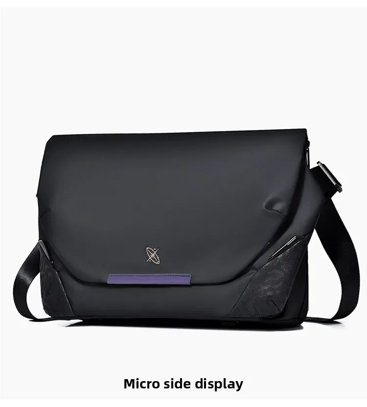 Große Umhängetasche mit viel Stauraum, wasserdichte Messenger-Tasche, mit Magnetverschluss, Handtasche für Laptops, ideal für Studenten und Männer. – Detail 18