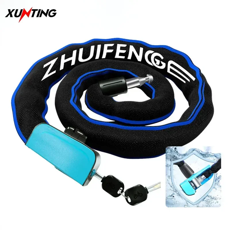 Xunting Bike Chain Lock Safety Metal Anti-theft Bicycle Chain Lock Waterproof and Rust-proof Bicycle Lock Bicycle Accessories