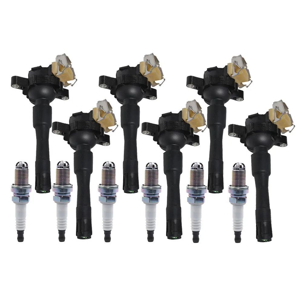 

6 шт. катушка зажигания для BMW 3 5 7 8 Z3 E31 E36 E38 E39 E46 1995-2005 12131703227 12131748017 12131404309 аксессуары