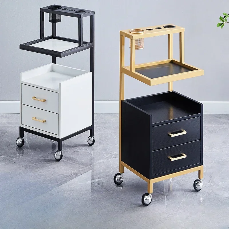 Salon Trolly Aesthetic Trolleys With Ruedss Trolley Gold Auxiliary Lashista Cart Wheels Beauty Hair Tools Equipment Furniture