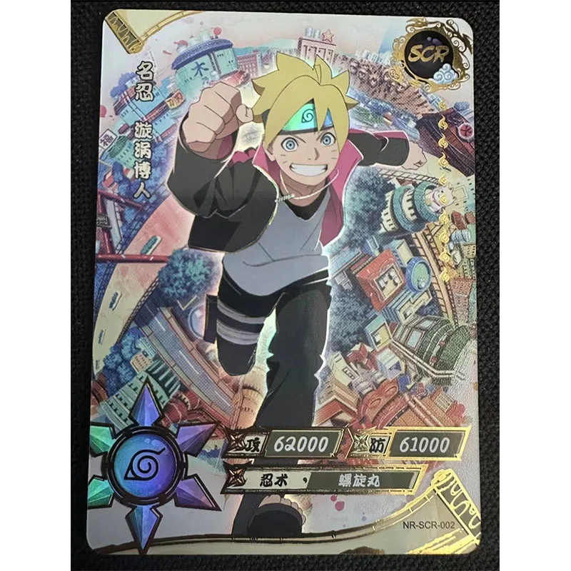 Kayou-tarjeta de colección de personajes de Anime, Naruto SCR 01 ~ 02, Uzumaki, Uzumaki, Boruto, juguetes de regalo de cumpleaños y Navidad