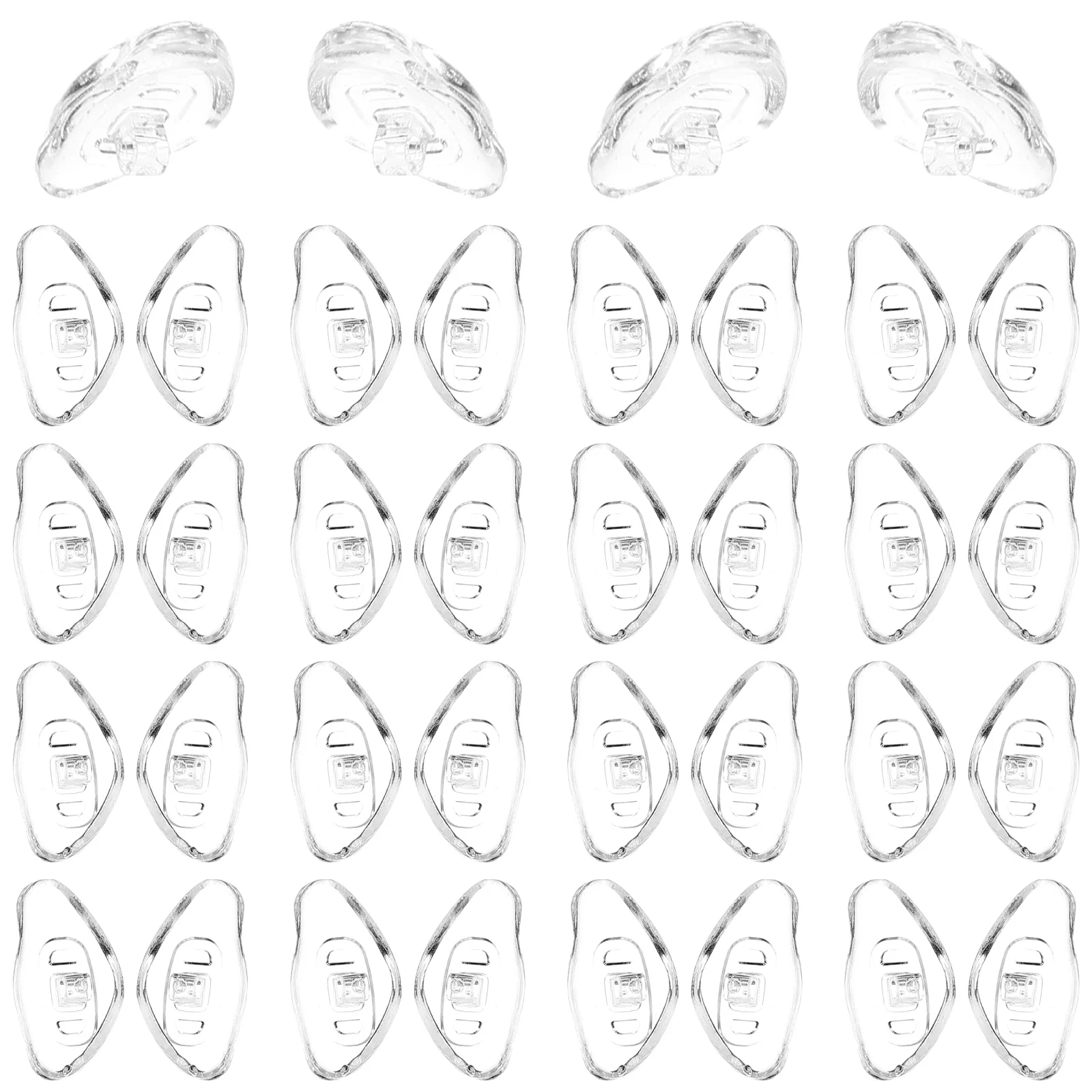 

20 Pairs Silicone Nose Pads Glasses Replacement for Cushions Suite Eyeglasses Silica Gel Soft