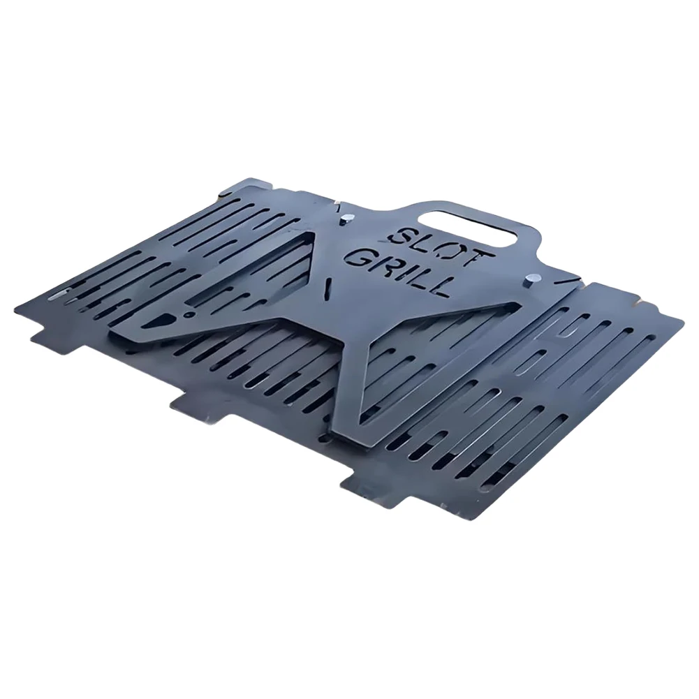 

Foldable Slot Grill Rust Proof Thick Stainless Steel Grill Heat Resistant Portable Slot Grill for Outdoor Travel Picnic