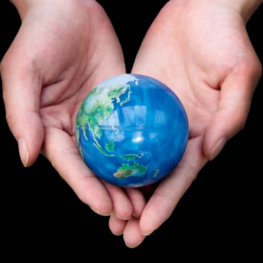 Flowing Ocean Elastic Ball Earth Model Planet Toy Stress Relieving Parent Child Bouncing Ball Anti Drop Bouncing Creative Gift