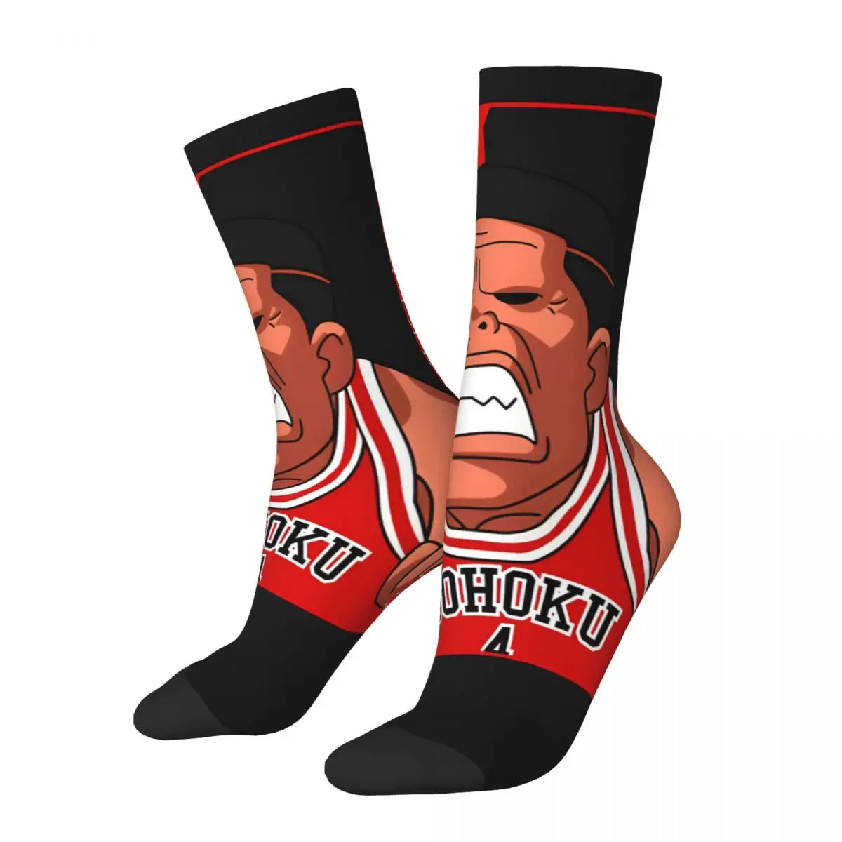재미있는 재미있는 남성용 빈티지 양말, 하라주쿠 S-SLAM 덩크, 힙합 노벨티, 캐주얼 크루, 크레이지 양말 선물 인쇄