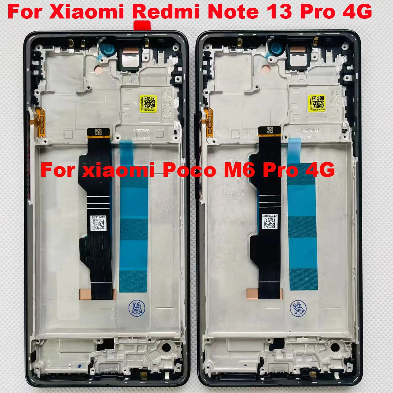 

AMOLED оригинальный 6,67 ''для Xiaomi Redmi note 13 Pro 4G 23117RA68G ЖК-дисплей с цифровым преобразователем сенсорного экрана рамка для Poco M6 Pro 4G LCD