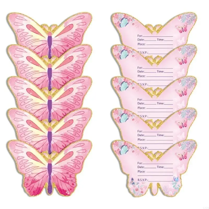 1SET Butterfly Theme Theme Gutemdet Warty для детей и празднования подростков