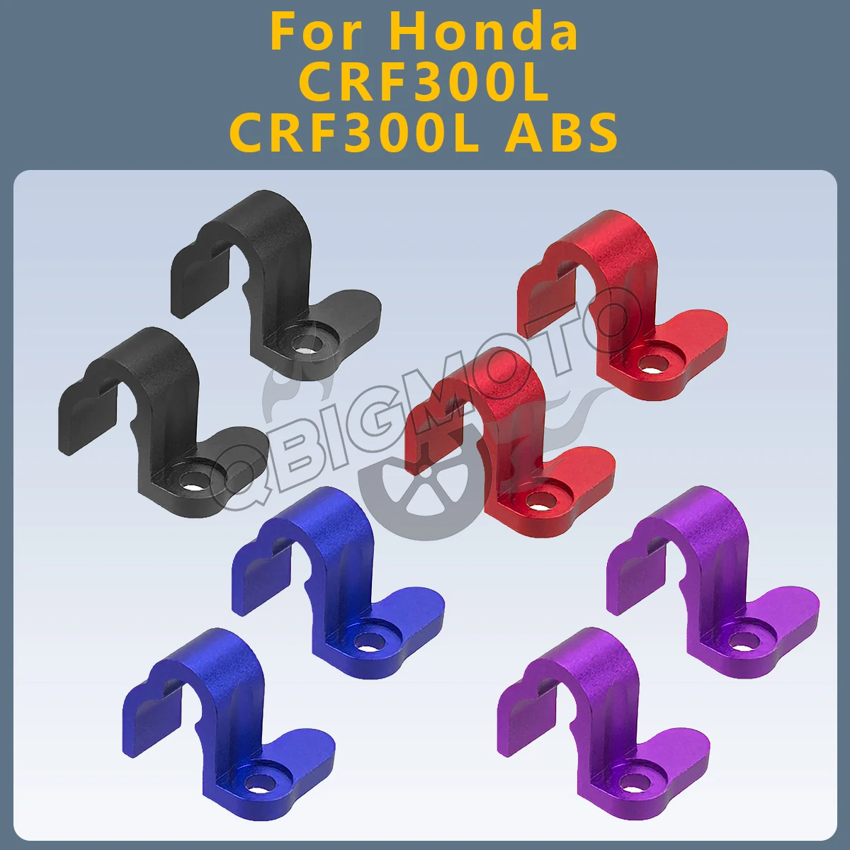 

CRF300L ABS 1 Pair Motorcycle Rear Brake Hose Clamp Guide Brake Cable Holder CNC Part For Honda CRF 300L CRF-300L Clamping Lines