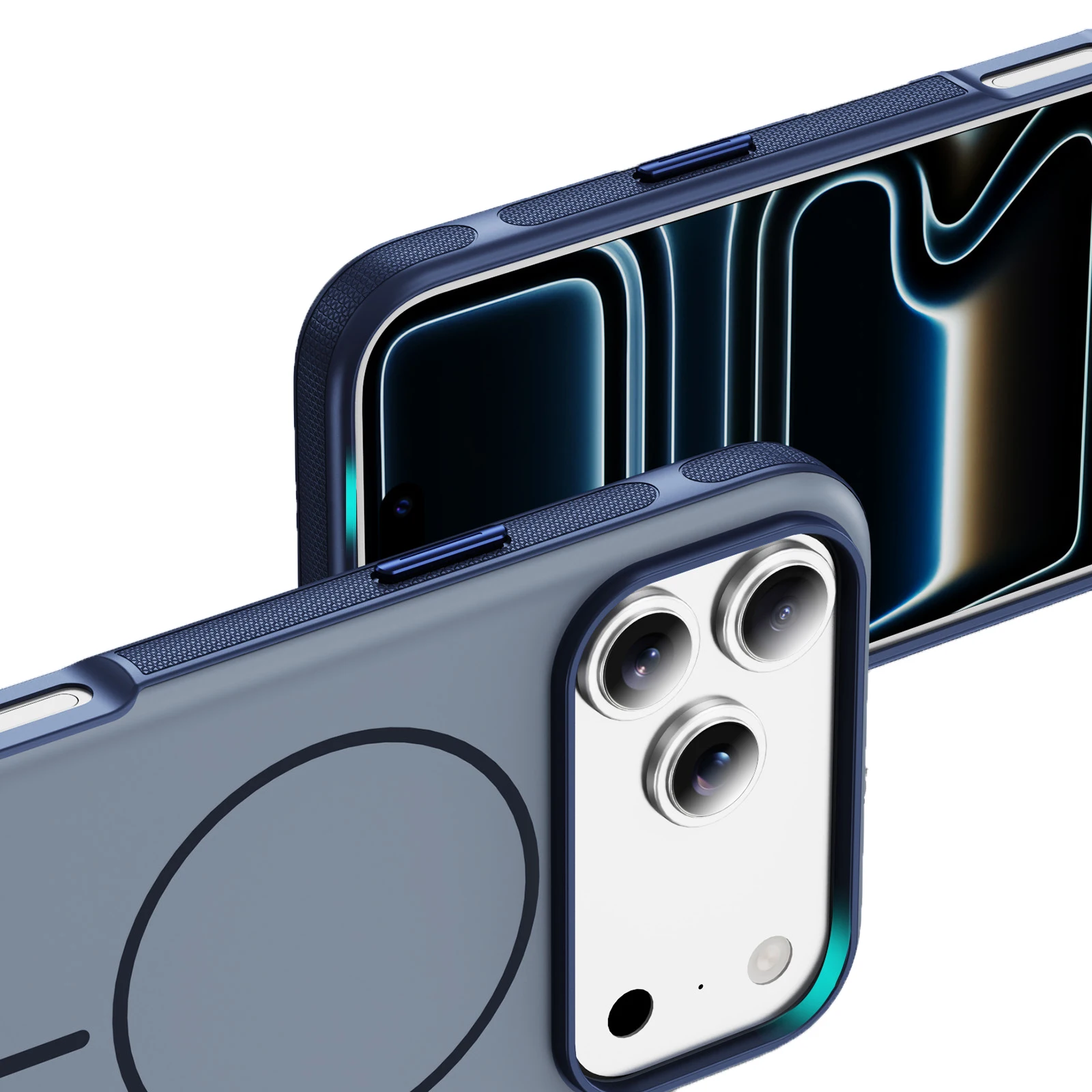 Luxuriöse matte Metallhalterung für MagSafe-Hülle für iPhone 17 Air 16 15 14 13 12 11 Pro Max Plus X XS XR 7 8 – kabellose Ladeabdeckung