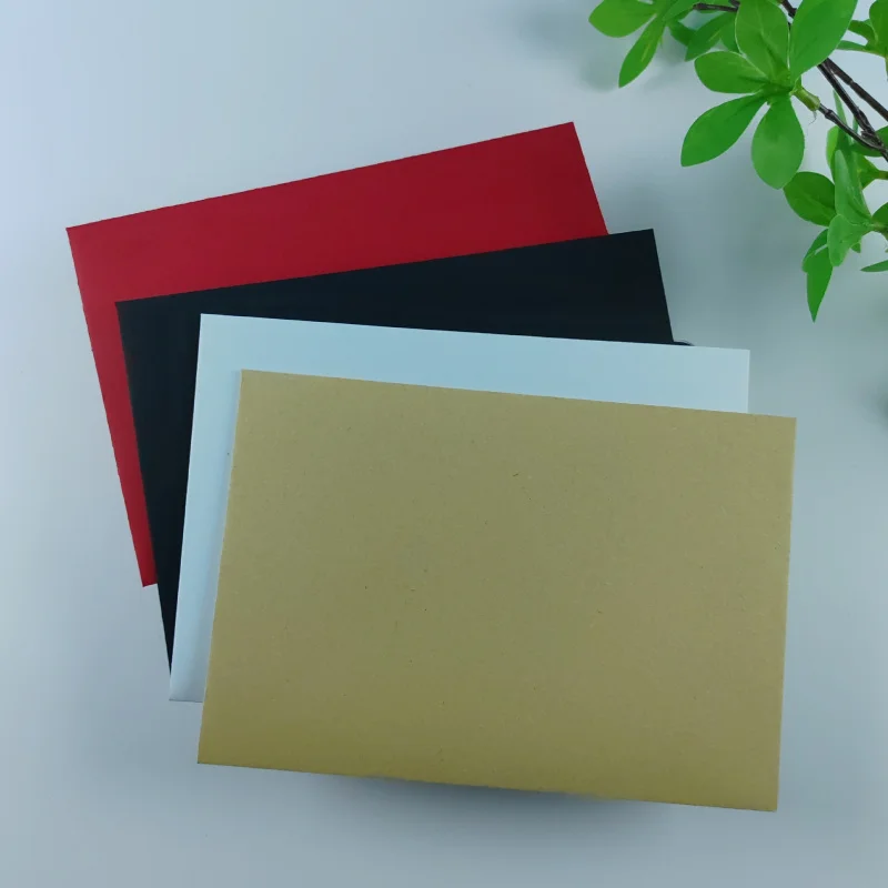 Custom. in Stock Blank Simple Nordic Style-Border Kraft Paper Self-Adhesive Envelope Custom Greeting Card Invitation Postc