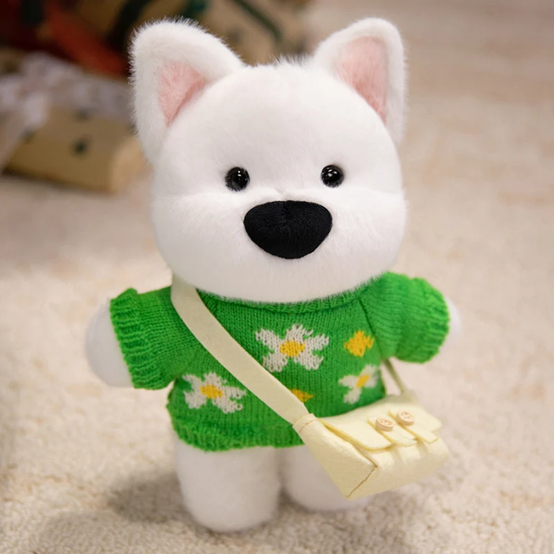 

Мягкая плюшевая игрушка-собачка 25 см в свитере, мультяшная кукла, подарок на день рождения для девочек и мальчиков, милые плюшевые животные