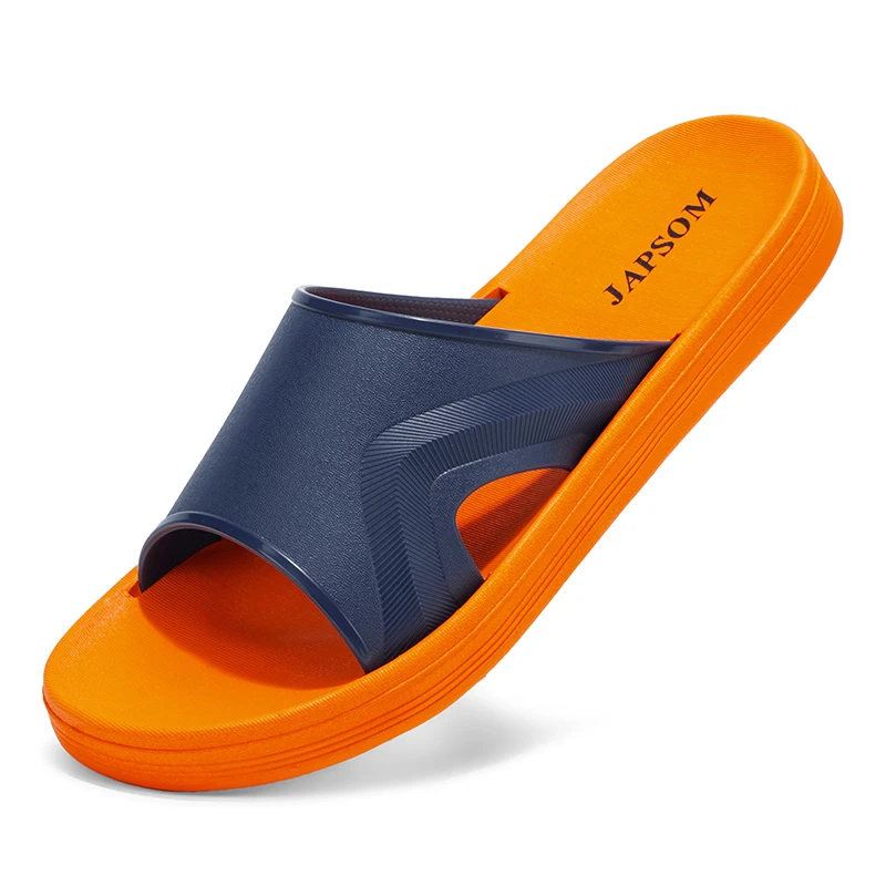 Summer Fashion Slippers for Men Indoor Outdoor Sandals Beach Flip Flop Male Slides Non-Slip Shower Shoes Bathroom Bedroom view 2