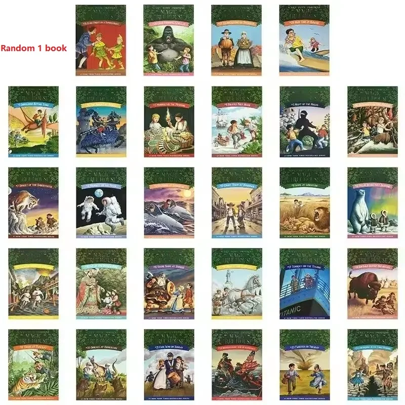Random 1 book English Version Magic Tree House 1-38 Volumes English Reading Story Book Children's Adventure Science Book