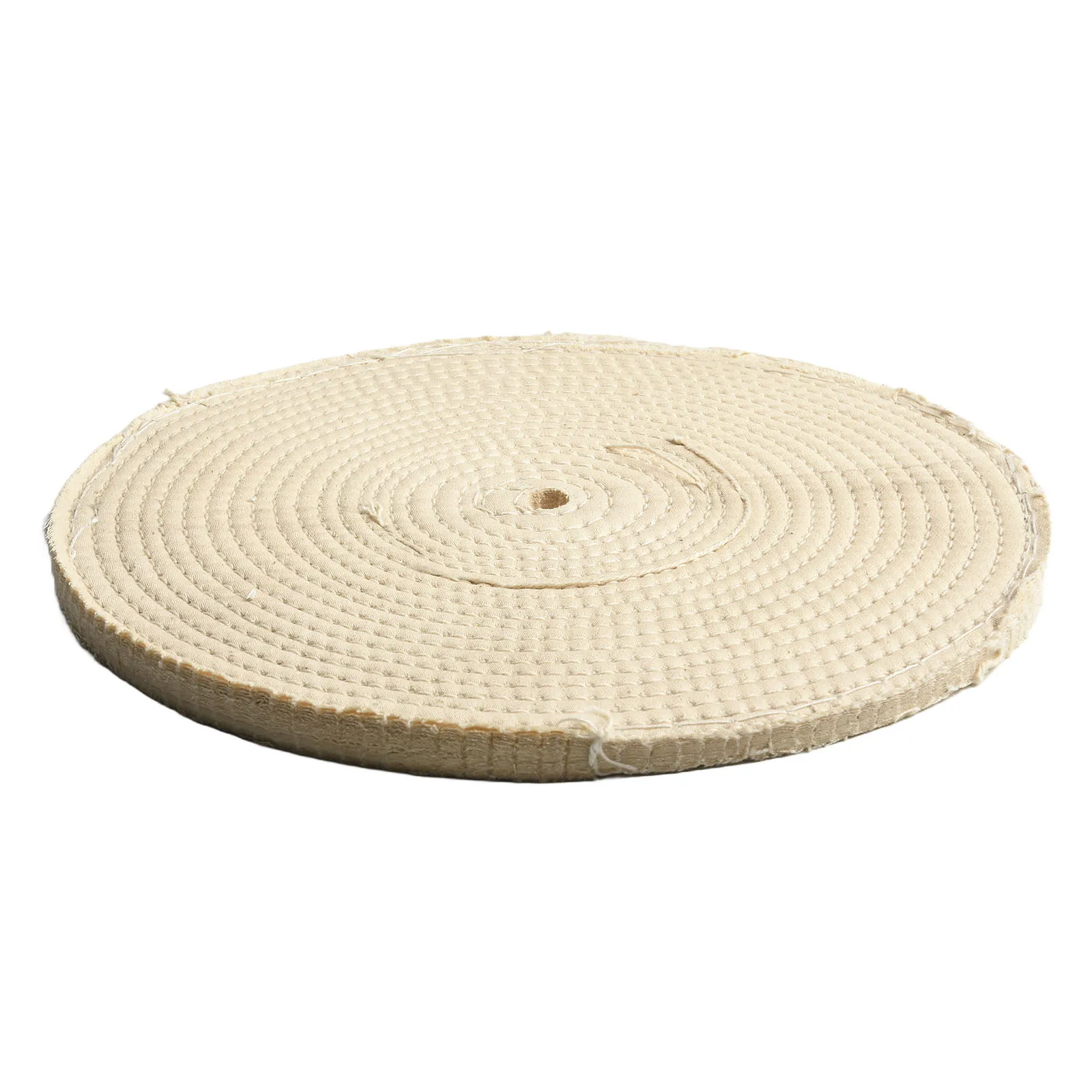 10inch White Cloth Buffing Wheel Spiral Sewn Stitch Cotton Buffing Wheels Suitable For Metal Polishing Table Grinding