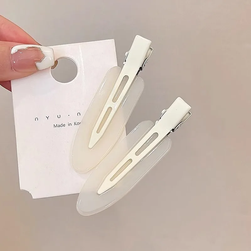 AISHG New Jelly Color Matte Traceless Hair Clip for Women Solid Color Versatile Fashion Duckbill Clip Girl Hair Accessories