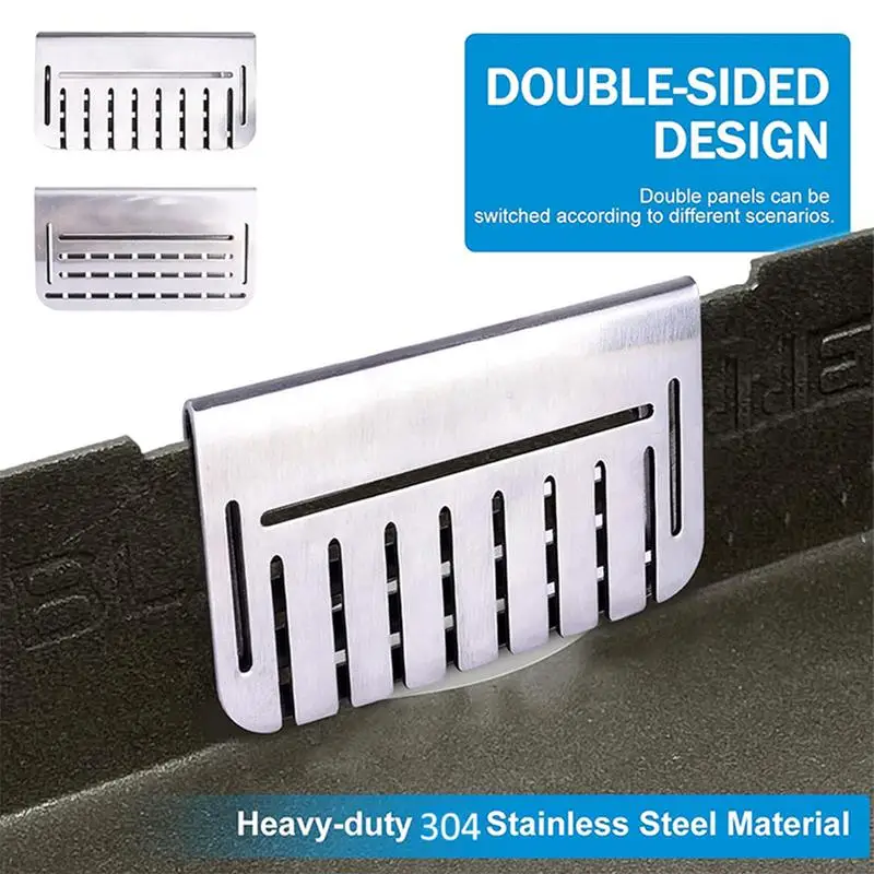 Food Mesh Screen Block Grease Trap Grill Griddles Anti-Clogging Design Grease Gate Dishwasher Safe Grease Trap Blocker For