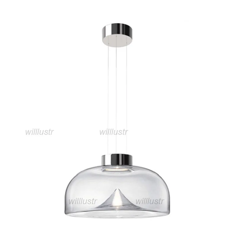 Modern Glass Iceberg Pendant Light Creative Aluminum Suspension Lamp Hotel Cafe Bar Store Living Dining Bedroom Hanging Lighting