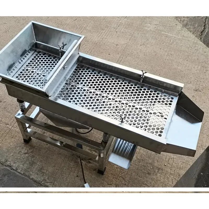 Stainless steel screening machine Small broken rice screening machine, electric plastic particle vibration