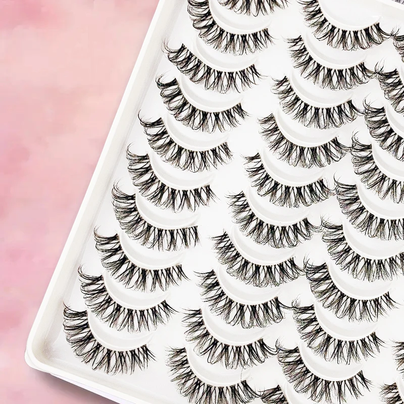 20 par ręcznie robionych rzęs 3D Natural Lashes, zestaw do przedłużania rzęs All-in-One Lash Card