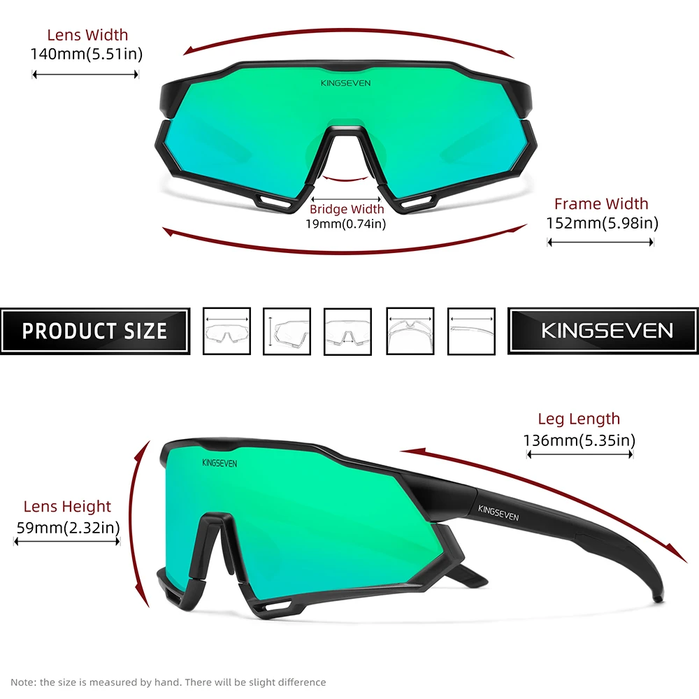 KINGSEVEN Neue Radfahren Gläser Fahrrad Männer UV400 Polarisierte Brillen Outdoor Sport MTB Brille Fahrrad Frauen Reiten Wandern Sonnenbrille – Detail 1