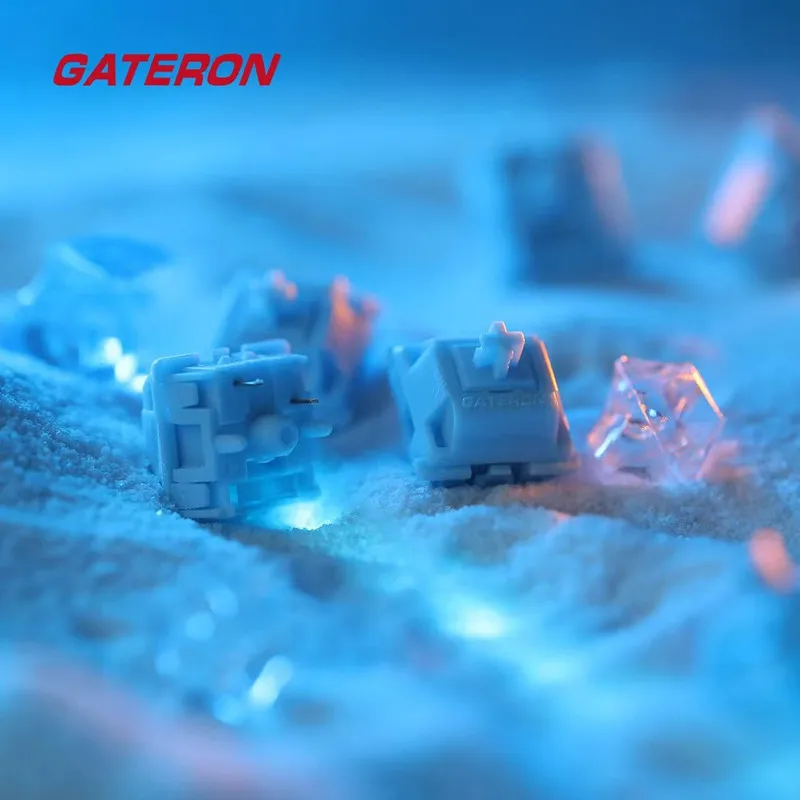 Переключатель смузи Gateron Sea Salt, механическая клавиатура POM, 5-контактные предварительно смазанные линейные переключатели, клавиатура, переключатель проводимости света RGB