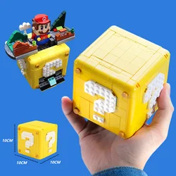 Miniso Question Mark Box Mario MOC Modular 64 Game Brother Movie Series Model Building Block Bricks Gift Set Kid Children