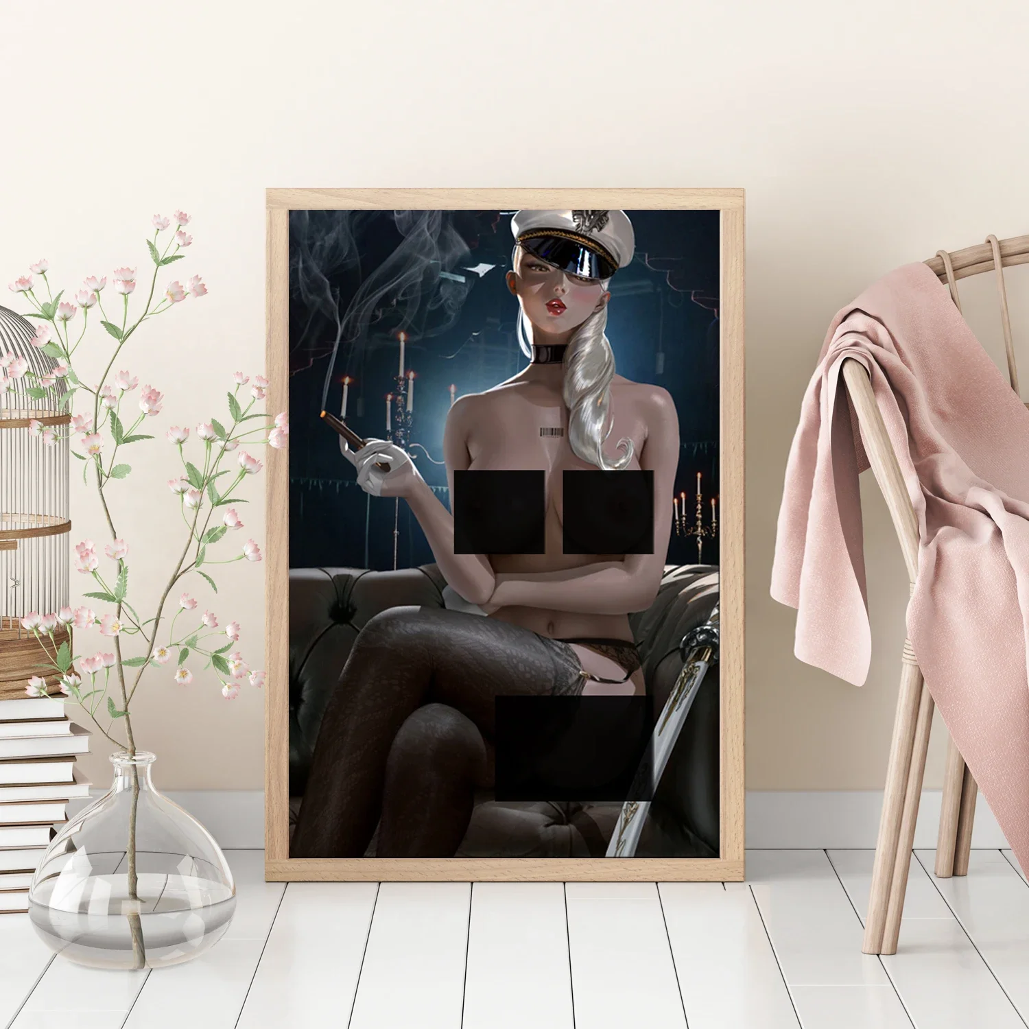 ملصق قماش ممر آزور ، ألعاب متحركة متحركة ، مثير ، فن جداري كبير ، لوحة زخرفية ، ديكور منزلي ، حجم مخصص ، #67 #6