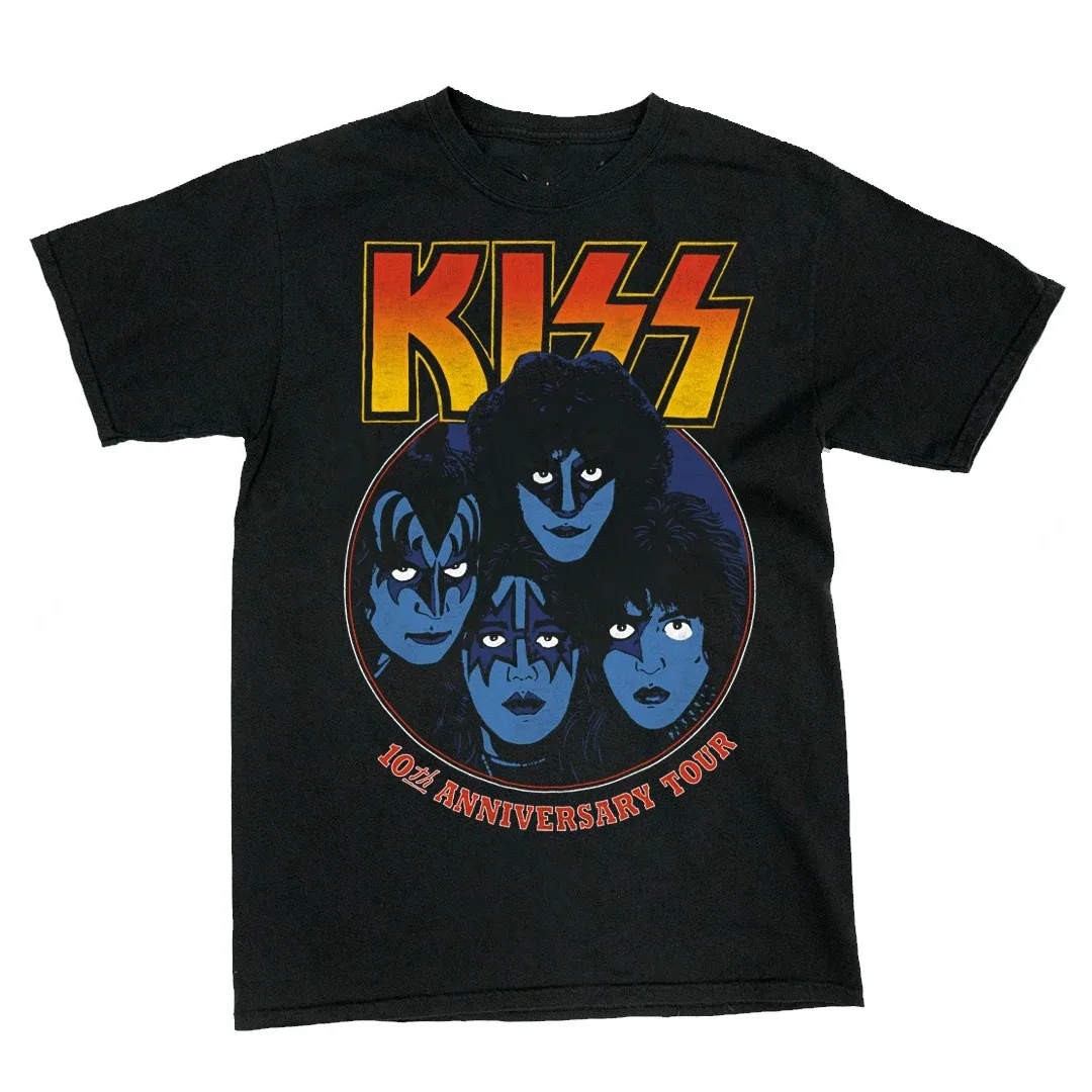 Kiss Band T Shirt uomo donna moda T-Shirt cotone Tshirt Kisss top Tees abbigliamento uomo musica Rock Camisetas Hombre top