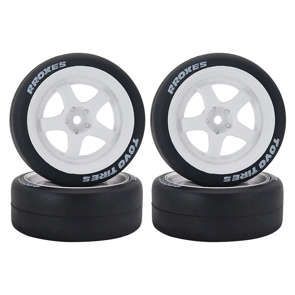 4szt 65mm Hard Drift Tire 1/10 Rc Drift Car On Road Touring Racing Car Tire Wheel For Tamiya Tt01 Tt02 Xv01 Ptg-2 Kyosho Hpi Hsp