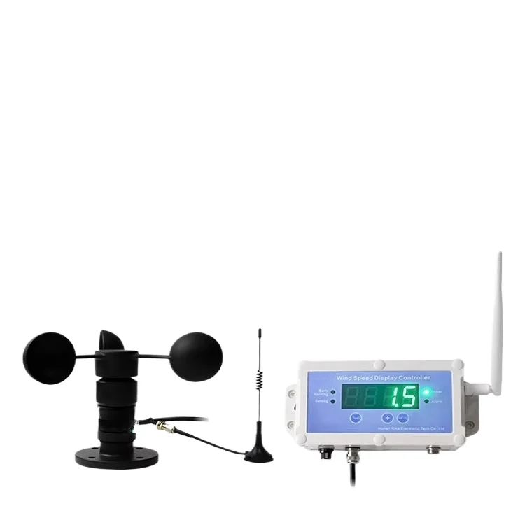 Wharf Construction Site Cableway Bridge Electric Crane Wireless Anemometer