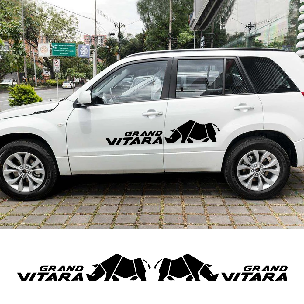 

2PCS Car Door Side Stickers For Suzuki Grand Vitara AT MT 4X4 OFF ROAD Sport Stripes Styling Auto Accessories Vinyl Film Decals